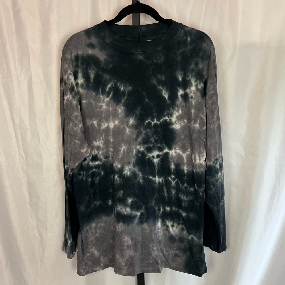 Free People We the Free Tie Dye Oversized Long Sleeve Shirt, size Small
